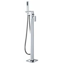 Modern Waterfall Floorstanding Bath Shower Mixer - Chrome