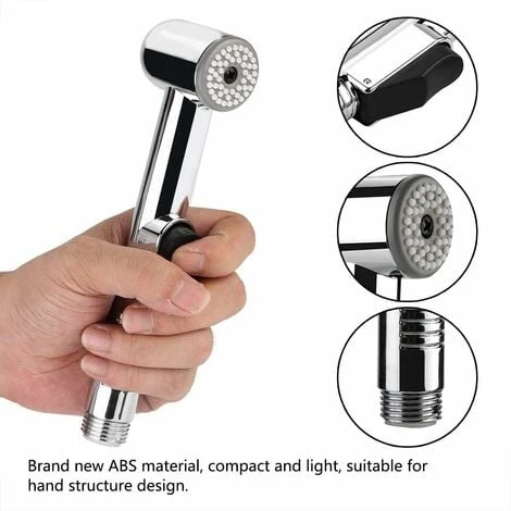 HIASDFLS Bidet Douchette à Main Douchette WC, Lavable Hygiénique Toilette ,Kits Finition Chromé Douchette Chromée Douchette Durable ABS Cleaner Spray Douche Fixation Salle De Bains 5 HIASDFLS Bidet Douchette à Main Douchette WC, Lavable Hygiénique Toilette ,Kits Finition Chromé Douchette Chromée Douchette Durable ABS Cleaner Spray Douche Fixation Salle De Bains - Image 3