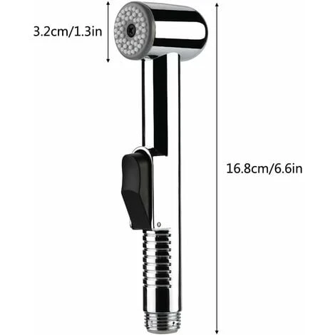 HIASDFLS Bidet Douchette à Main Douchette WC, Lavable Hygiénique Toilette ,Kits Finition Chromé Douchette Chromée Douchette Durable ABS Cleaner Spray Douche Fixation Salle De Bains 6 HIASDFLS Bidet Douchette à Main Douchette WC, Lavable Hygiénique Toilette ,Kits Finition Chromé Douchette Chromée Douchette Durable ABS Cleaner Spray Douche Fixation Salle De Bains - Image 4