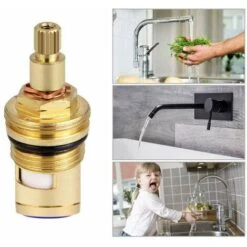 4 Pcs Brass Ceramic Disc Faucet Replacement Ceramic Cartridge Universal Ceramic Brass Cartridge Faucet Kitchen Faucet(Red Blue) 10 4 Pcs Brass Ceramic Disc Faucet Replacement Ceramic Cartridge Universal Ceramic Brass Cartridge Faucet Kitchen Faucet(Red Blue) -Bathroom Faucet Store 89791569 4