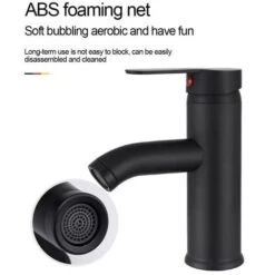 Bathroom Vessel Sink Faucet Single Handle Matte Black Lavatory Vanity Mixer Tap Tall Spout Single HoleBlack Gold -Bathroom Faucet Store 89808538 4