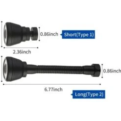 360° Rotatable Tap Head Faucet Extender Splash-Proof Kitchen Tap Sprayer With 3 Modes Water Saving Black Copper Water Tap Head (Long) -Bathroom Faucet Store 89808599 4