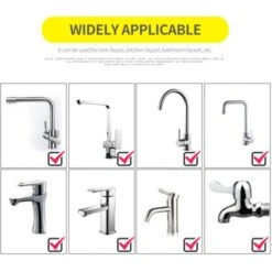 Faucet Aerator 360 Degrees Swivel Faucet Spray Aerator Kitchen Tap Water Saving Nozzle Sprayer Big Angle Bathroom Basin Dual-function Lengthen Extender,model: Type 1 -Bathroom Faucet Store 90271090 4