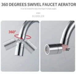 Faucet Aerator 360 Degrees Swivel Faucet Spray Aerator Kitchen Tap Water Saving Nozzle Sprayer Big Angle Bathroom Basin Dual-function Lengthen Extender,model: Type 1 -Bathroom Faucet Store 90271090 5