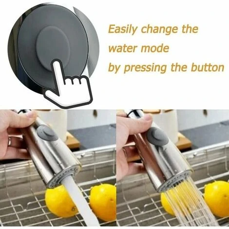 Dual Function Kitchen Faucet Replacement Sink Spray Head Pull Out In 1/2" Brushed Interface 4 Dual Function Kitchen Faucet Replacement Sink Spray Head Pull Out In 1/2" Brushed Interface - Image 2