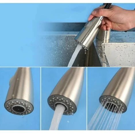 Dual Function Kitchen Faucet Replacement Sink Spray Head Pull Out In 1/2" Brushed Interface 5 Dual Function Kitchen Faucet Replacement Sink Spray Head Pull Out In 1/2" Brushed Interface - Image 3