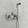 Toilet Spray Kit，Toilet Bidet Sprayer, Bidet Shower Sprayer Kit Brass Mixer Tap Wall Mounted Silver -Bathroom Faucet Store 90432352 1
