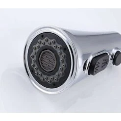 Faucet Spout, Horn Push Button Switch Hanging Spout Replaceable, For G1/2 Connectors (Plating) -Bathroom Faucet Store 90739539 3