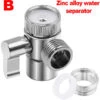 Diverter Valve, Alloy Shower Faucet 2 Way Diverter Valve, Premium Alloy For Kitchen Or Bathroom Sink -Bathroom Faucet Store 90739711 1