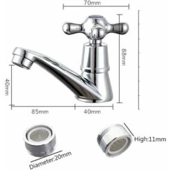 Single Cold Water Faucet Water Faucet, Single Cold Faucet Chrome Basin Water Tap, For Home Bathroom Toilet Sink Basin Kitchen,With Filter 10 Single Cold Water Faucet Water Faucet, Single Cold Faucet Chrome Basin Water Tap, For Home Bathroom Toilet Sink Basin Kitchen,With Filter -Bathroom Faucet Store 91031770 4