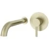 Aquarius Curve Wall Mounted Bath Filler Tap Brushed Brass AQ791009 -Bathroom Faucet Store 91061535 1