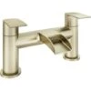 Aquarius Niagara Waterfall Bath Filler Tap Brushed Brass AQ791019