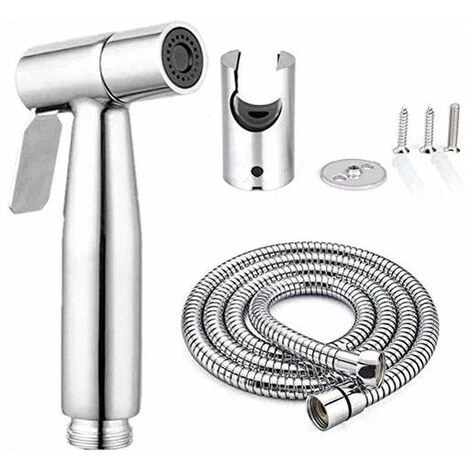 Handheld Bidet Sprayer, Brushed Nickel Stainless Steel Sprayer Set, Bathroom Diaper Cleaner, Portable Stainless Steel Shower Nozzle 3 Handheld Bidet Sprayer, Brushed Nickel Stainless Steel Sprayer Set, Bathroom Diaper Cleaner, Portable Stainless Steel Shower Nozzle