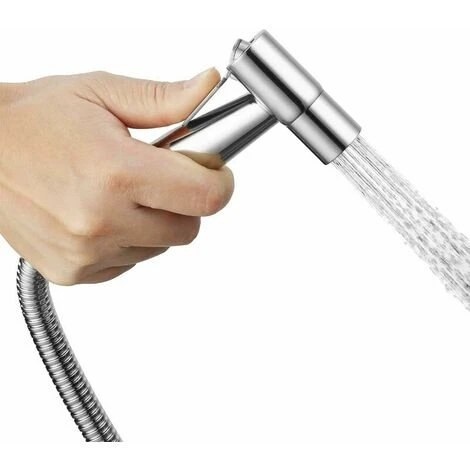 Handheld Bidet Sprayer, Brushed Nickel Stainless Steel Sprayer Set, Bathroom Diaper Cleaner, Portable Stainless Steel Shower Nozzle 5 Handheld Bidet Sprayer, Brushed Nickel Stainless Steel Sprayer Set, Bathroom Diaper Cleaner, Portable Stainless Steel Shower Nozzle - Image 3