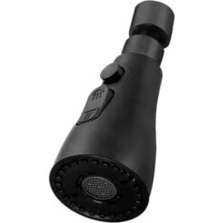 Faucet Head, Kitchen Sink Extension With 360° Rotating Spout Spray Head With 3 Modes Faucet Nozzle Adjustment, Shower Faucet Aerator (Black)