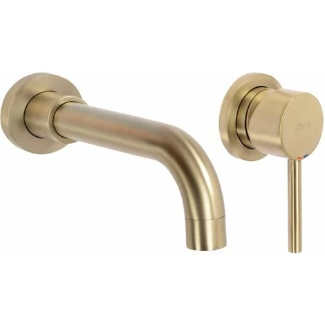 Concealed Basin Faucet Rea Lungo Long Brush Gold + Box 3 Concealed Basin Faucet Rea Lungo Long Brush Gold + Box
