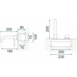 Concealed Basin Faucet Rea Lungo Long Brush Gold + Box 11 Concealed Basin Faucet Rea Lungo Long Brush Gold + Box -Bathroom Faucet Store 91440870 5
