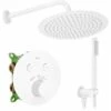 Concealed Thermostatic Shower Set Rea Lungo Miler White + Box -Bathroom Faucet Store 91552112 1