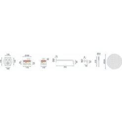 Concealed Thermostatic Shower Set Rea Lungo Miler White + Box -Bathroom Faucet Store 91552112 5