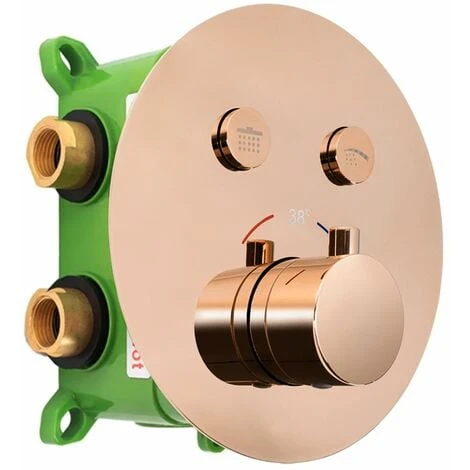 Concealed Thermostatic Shower Set Rea Lungo Miler Rose Gold + Box 4 Concealed Thermostatic Shower Set Rea Lungo Miler Rose Gold + Box - Image 2