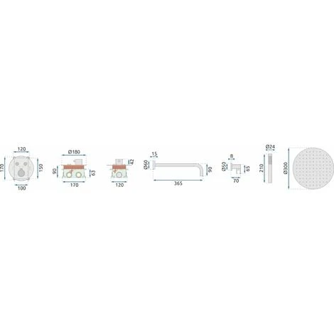 Concealed Thermostatic Shower Set Rea Lungo Miler Rose Gold + Box 7 Concealed Thermostatic Shower Set Rea Lungo Miler Rose Gold + Box - Image 5