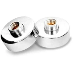 Pair Of Easy Fixing Kit For Exposed Shower Mixer Valve With Round Chrome Cover