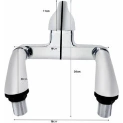 Bathroom Shower Mixer Tap Wall MountModern Bathroom Taps With Shower Head Chrome Single Lever Monobloc Solid Brass Bathroom Taps With Shower System And UK Standard Fitting -Bathroom Faucet Store 92381527 4