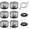 M24 Faucet Aerator, 6 Pieces Water Saving Faucet Aerator With Stainless Steel And ABS Filter, Include 8 Gaskets And 1 Chrome Aerator Wrench For Bathroom And Kitchen Sink Faucet 2 M24 Faucet Aerator, 6 Pieces Water Saving Faucet Aerator With Stainless Steel And ABS Filter, Include 8 Gaskets And 1 Chrome Aerator Wrench For Bathroom And Kitchen Sink Faucet -Bathroom Faucet Store 92864264 1
