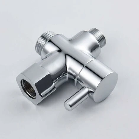 Way Valve Solid Brass 3/8"-12/17 T Adapter Diverter Valve For WC Toilet, Chrome 6 Way Valve Solid Brass 3/8"-12/17 T Adapter Diverter Valve For WC Toilet, Chrome - Image 4