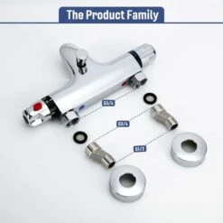 Thermostatic Shower Mixer, Brass Thermostatic Bathtub Mixer, Thermostatic Shower Faucet With 38°C Safety Button, Thermostatic Shower Mixer 11 Thermostatic Shower Mixer, Brass Thermostatic Bathtub Mixer, Thermostatic Shower Faucet With 38°C Safety Button, Thermostatic Shower Mixer -Bathroom Faucet Store 92868182 5