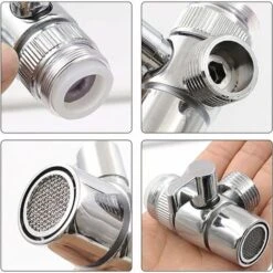 Ways Shut Off Shower Faucet Diverter Diverter Brass Chrome Adapter Shower Diverter Switch Valve For Kitchen Or Bathroom Sink Washing Machine M22 X M24 -Bathroom Faucet Store 92868293 5