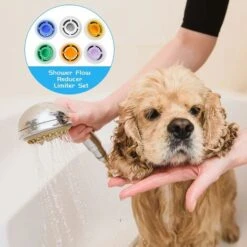 7 Shower Water Flow Saver Adapter Set With Flow Restrictor 1/2 Inch Flow Restrictor 1.2/ 1.5/ 1.8/ 2/ 2.2/ 2 Flow Control Valve .5GPM -Bathroom Faucet Store 93500964 5