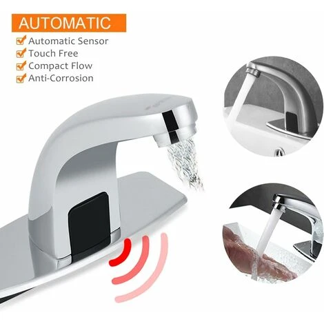 Automatic Infrared Sensor Faucet, Zinc Alloy Touchless Smart Sink Faucet Kitchen Bathroom Water Faucet 7 Automatic Infrared Sensor Faucet, Zinc Alloy Touchless Smart Sink Faucet Kitchen Bathroom Water Faucet - Image 5