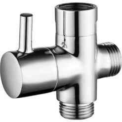 3 Way Valve Solid Brass G1/2 Hand Shower Components Universal Fitting, Chrome