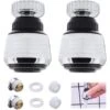 [Pack Of 2 Products] Kitchen Faucet Nozzle, 360° Swivel Kitchen Faucet Head, Water Saver For Faucet, Faucet Aerator, Faucet Aerator, Kitchen Faucet Adapter -Bathroom Faucet Store 93553353 1