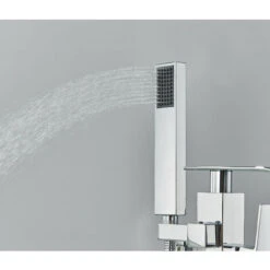 Robinet Baignoire Ilot Autoportante Mitigeur Baignoire Robinet Baignoire Îlot Bain Mélangeur Sur Pied Avec Douchette Chromé -Bathroom Faucet Store 93559417 5