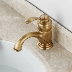 Basin Mixer Tap Antique Bathroom Faucet, Retro Basin Faucet, Basin Mixer Tap, Nostalgia Brushed Brass Bathroom Faucet For Bathroom 10 Basin Mixer Tap Antique Bathroom Faucet, Retro Basin Faucet, Basin Mixer Tap, Nostalgia Brushed Brass Bathroom Faucet For Bathroom -Bathroom Faucet Store 93888521 4
