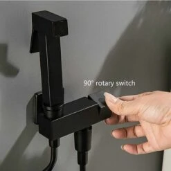 Toilet Spray Kit, Black Brass Hand Held Bidet Sprayer Bidet Sprayer Wall Mounted Toilet Spray Complete Kit, Personal Hygiene, G1/2 -Bathroom Faucet Store 93893081 3
