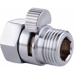 DENUOTOP Diverter Valves Shower Head Brass Shutoff Valve With Polished Metal Handle, K1140B-CH