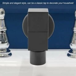 Black Brass Square Basin Faucet Wall Mounted Washing Faucets Cold Water Mixer Tap -Bathroom Faucet Store 94516839 4