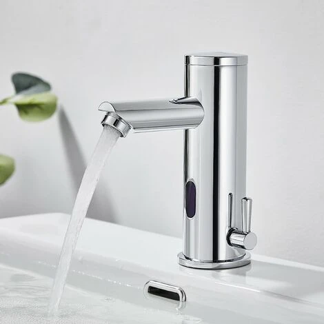 Electronic Infrared Basin Mixer Tap Cold And Hot Water Automatic Mixer Tap Brass Chrome Automatic Bathroom Sink Faucet 6 Electronic Infrared Basin Mixer Tap Cold And Hot Water Automatic Mixer Tap Brass Chrome Automatic Bathroom Sink Faucet - Image 4