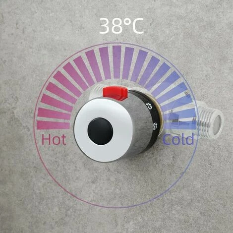 1/2 Inch 3-way Thermostatic Valve Valve Thermostat Brass Shower Thermostat Shower Thermostat For Hand Shower, Shower Faucet 4 1/2 Inch 3-way Thermostatic Valve Valve Thermostat Brass Shower Thermostat Shower Thermostat For Hand Shower, Shower Faucet - Image 2