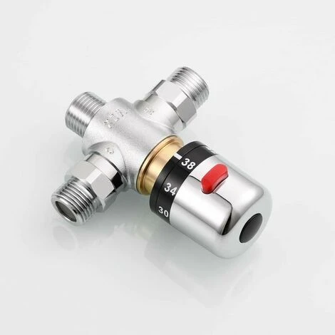 1/2 Inch 3-way Thermostatic Valve Valve Thermostat Brass Shower Thermostat Shower Thermostat For Hand Shower, Shower Faucet 6 1/2 Inch 3-way Thermostatic Valve Valve Thermostat Brass Shower Thermostat Shower Thermostat For Hand Shower, Shower Faucet - Image 4