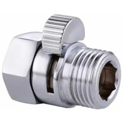 Shower Head Shut-off Valve Angle Valve Water Shut-off Valve Shower Stop Brass Water Divider Shut-off Valve Replacement Parts G 1/2 Chrome Shiny