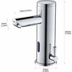 Electronic Infrared Faucet Cold And Hot Water Automatic Mixer Tap Brass Chrome Automatic Bathroom Sink Faucet -Bathroom Faucet Store 95523051 5