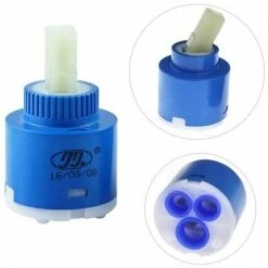 Ceramic Faucet Replacement Inner 3Pcs Ceramic Cartridge Cartridge Controller Faucet Replacement Faucet For Bathroom Mixer Tap (Blue 35Mm)