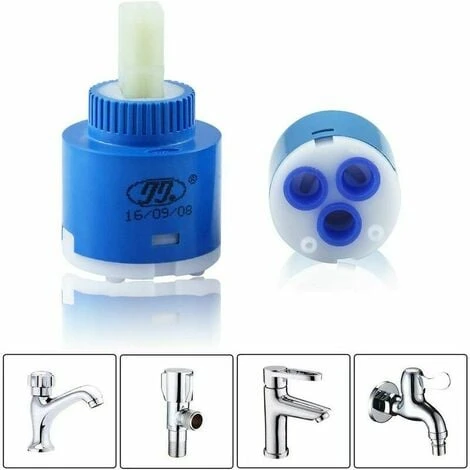 Ceramic Faucet Replacement Inner 3Pcs Ceramic Cartridge Cartridge Controller Faucet Replacement Faucet For Bathroom Mixer Tap (Blue 35Mm) 6 Ceramic Faucet Replacement Inner 3Pcs Ceramic Cartridge Cartridge Controller Faucet Replacement Faucet For Bathroom Mixer Tap (Blue 35Mm) - Image 4