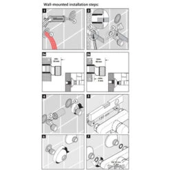 Wall Mounted Waterfall Bathtub Mixer Tap Bathtub Faucet Wall Mounted Waterfall Shower Head Hot And Cold Bathtub Faucet (Gold) -Bathroom Faucet Store 95708932 4