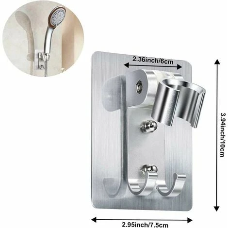 Shower Bracket, No Need To Drill Holes To Install Strong Glue With Screw Mounting Holes, The Bracket Can Be Adjusted 90 Degrees, Strong Adhesion, Waterproof 4 Shower Bracket, No Need To Drill Holes To Install Strong Glue With Screw Mounting Holes, The Bracket Can Be Adjusted 90 Degrees, Strong Adhesion, Waterproof - Image 2