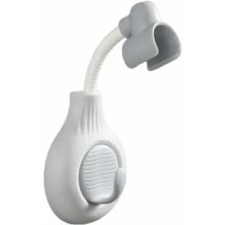 Bathroom Wall Mounted Shower Head Holder 360 Degree Adjustable Self Adhesive Shower Head Holder With Hook Holder, Gray